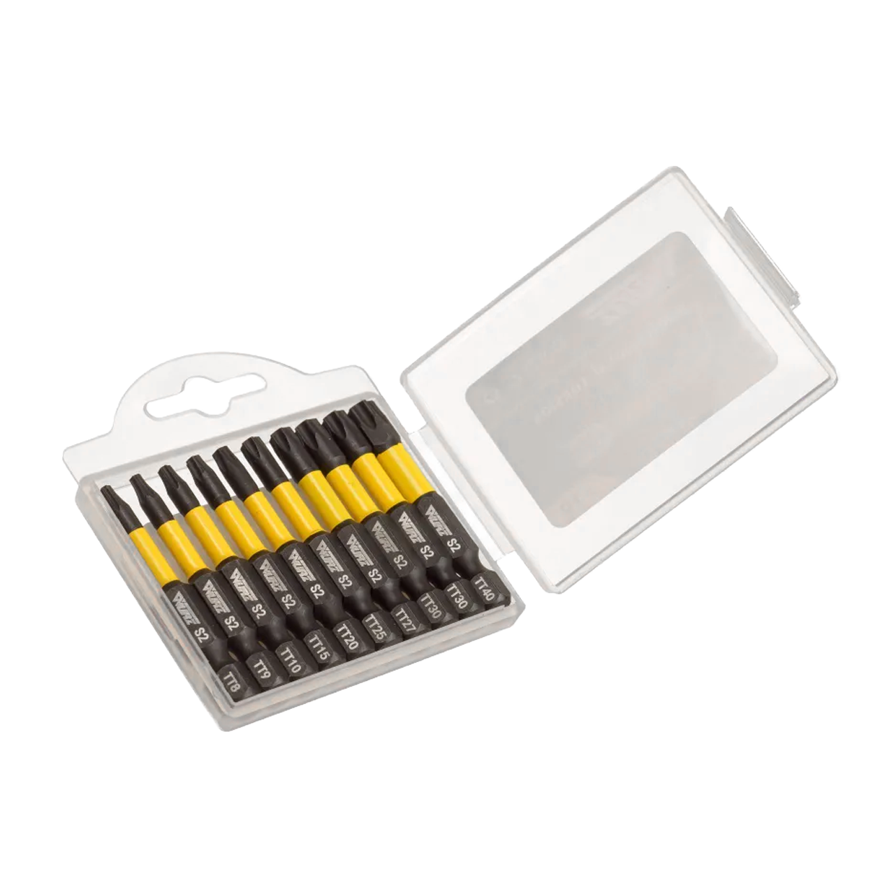 Набор бит TORX 50мм Torsion с отв. (Т8, T9, Т10, Т15, Т20, Т25, Т27, Т30, Т40) 10шт, Wurz (1/20/120)