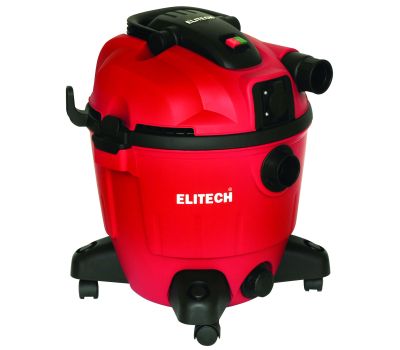 Пылесос ELITECH ПС1235А (1200Вт,2200л/м,20кПа,35л,шланг40ммх3.0м,9.5кг,кор,нАС.,5меш.,автомат2кВт)