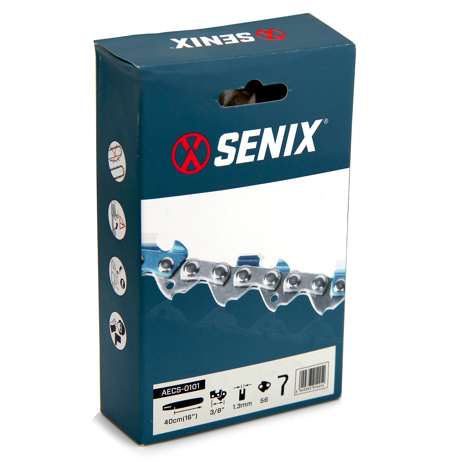 Цепь пильная 3/8" - 1.3мм - 56 зв, 16" (40см), SENIX  (1)