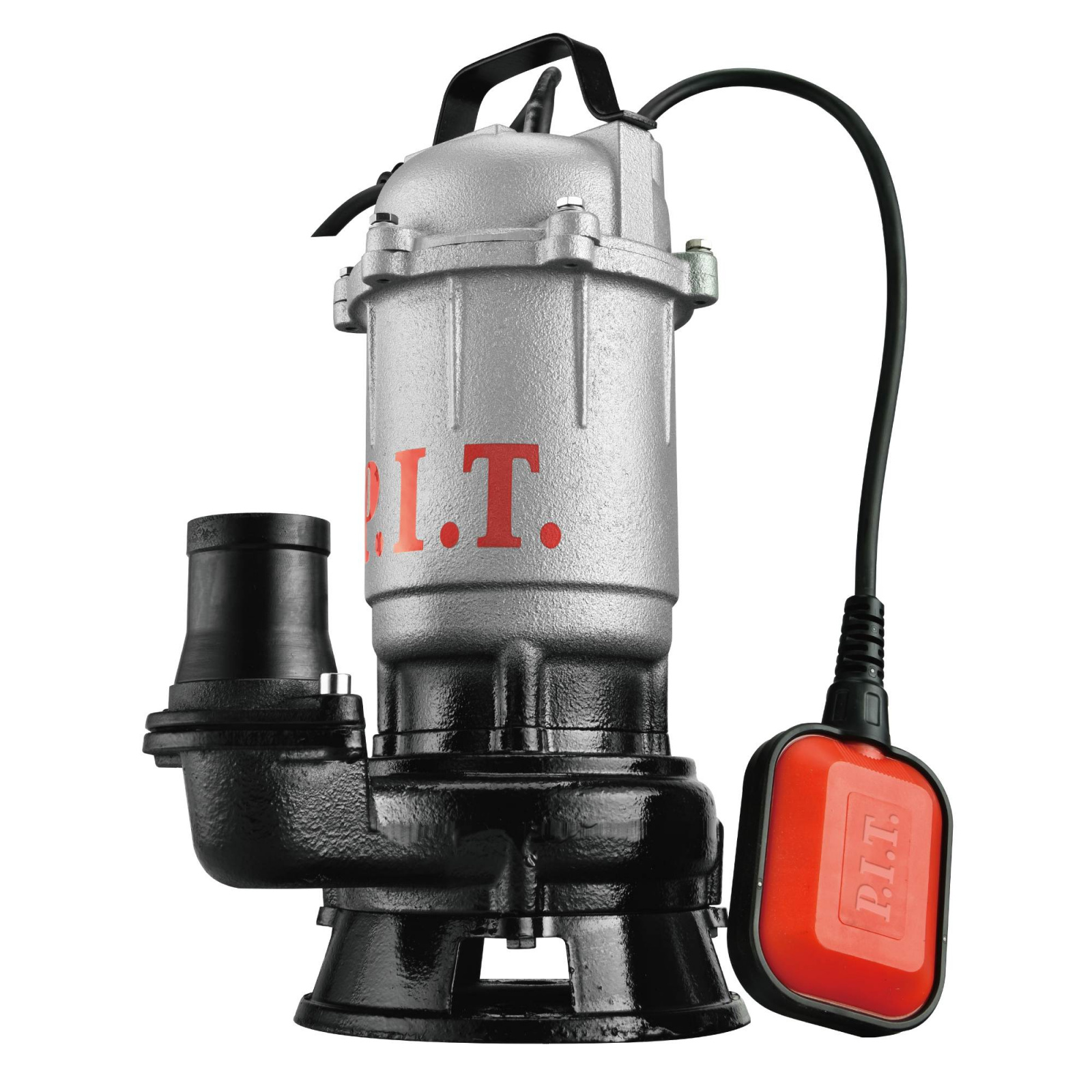 Насос фекальный P.I.T PSW750-W (750Вт, напор 16м, 166л/мин, чугун, поплавковый выключ)