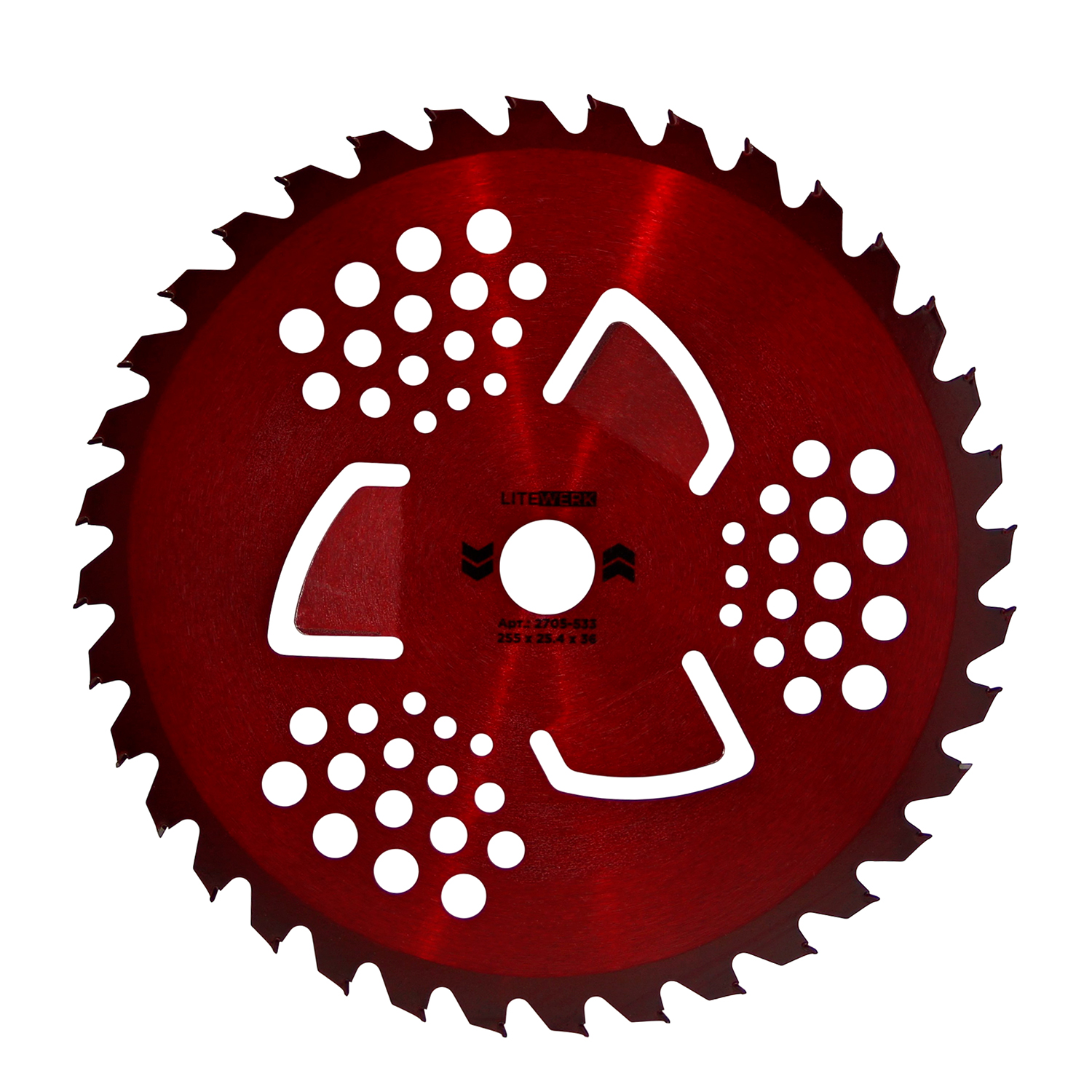 Диск для триммера 255 х 25.4 х 36 Red, п/к 25.4х22мм, LiteWerk (1/50) (16-02-253)