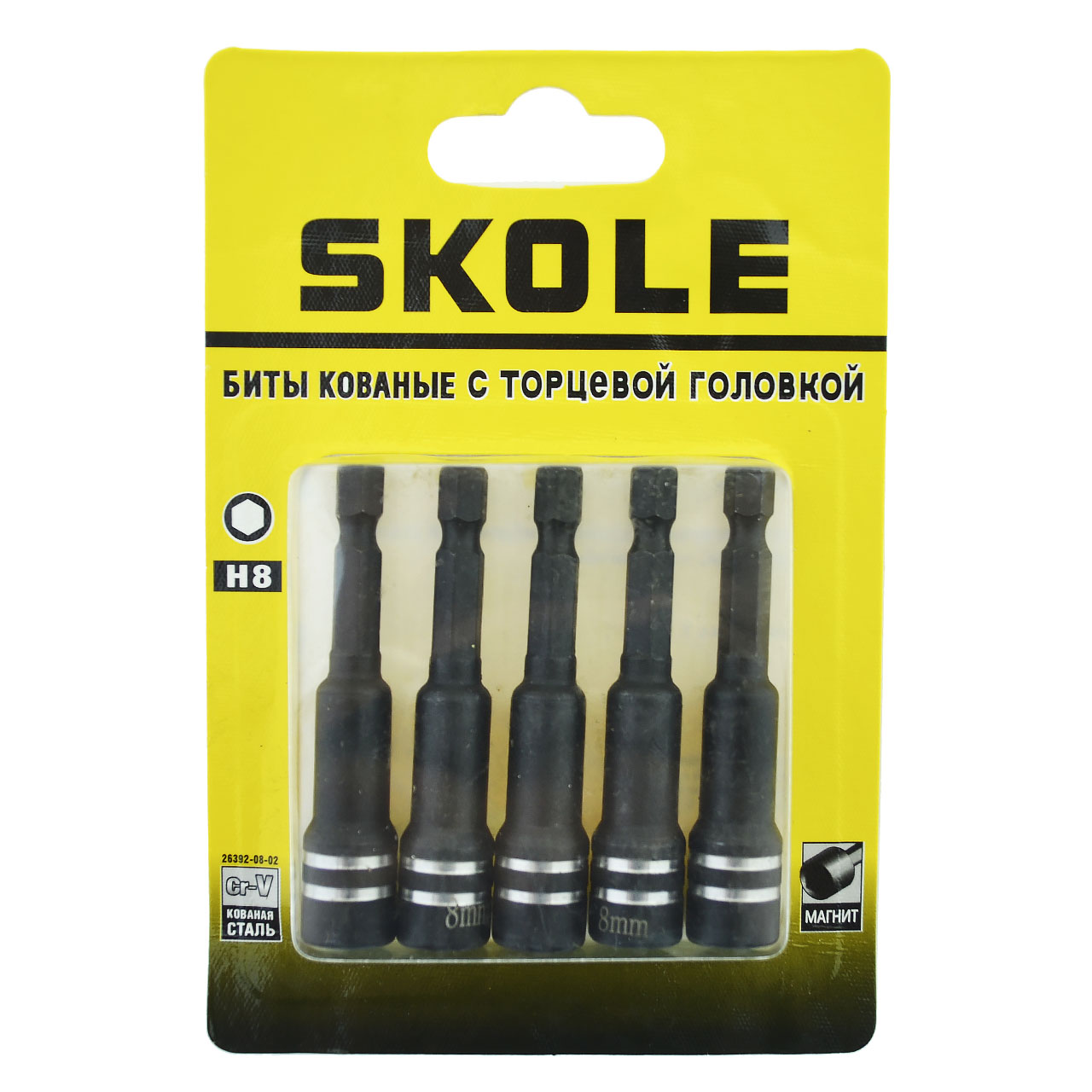 Бита кровельная  8 х 65мм кованая, Skole (5шт)