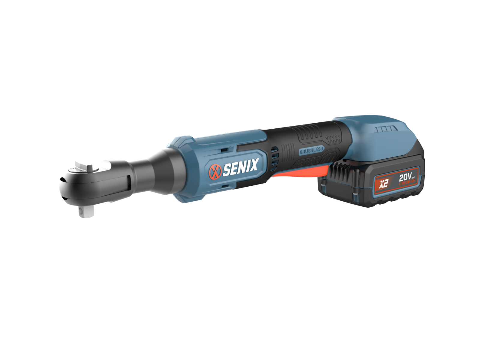 Трещотка акк X2 SENIX  PDWX2-M13-EU (20В, б/щет, 1/2'', 75 Нм, до М12, 1 акк 2Ач, ЗУ)